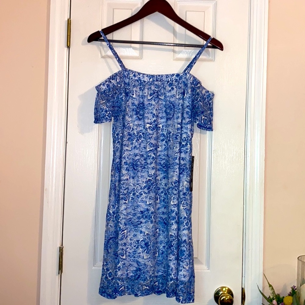 NEW MEDIUM - As U Wish Blue Floral Dress